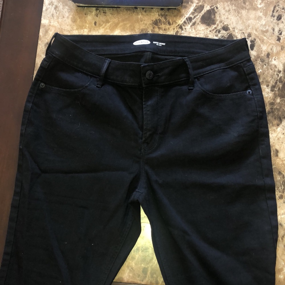 Slim high rise old navy black pants